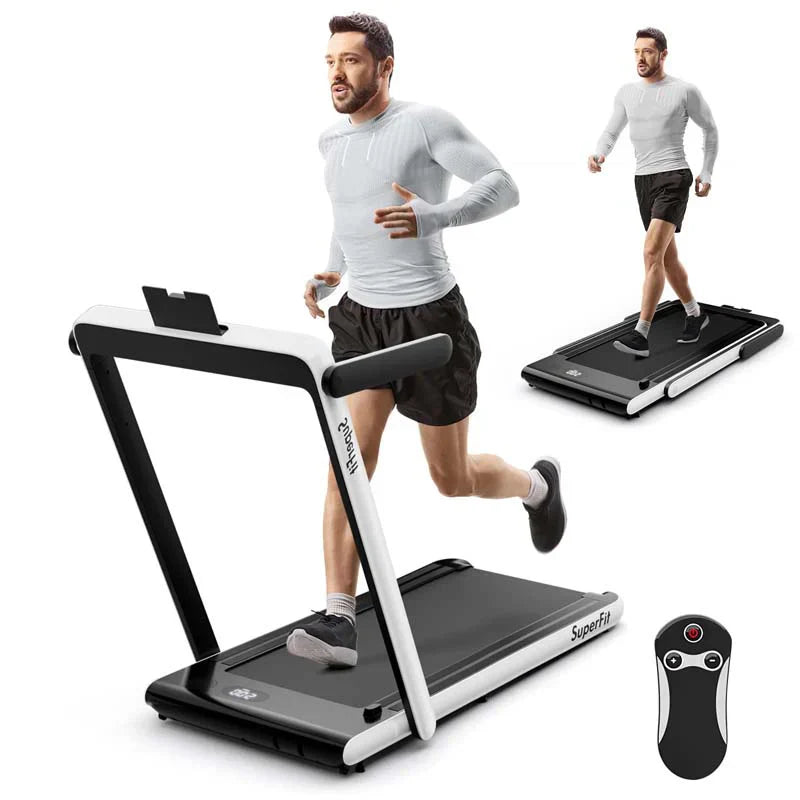 2.5HP 2-in-1 Folding Under Desk Treadmill with Speaker APP Remote Control, Portable Walking Jogging Machine for Home Gym Office 3