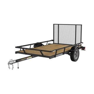 5 ft. x 8 ft. Wood Floor Utility Trailer w Sliding Rail System 1