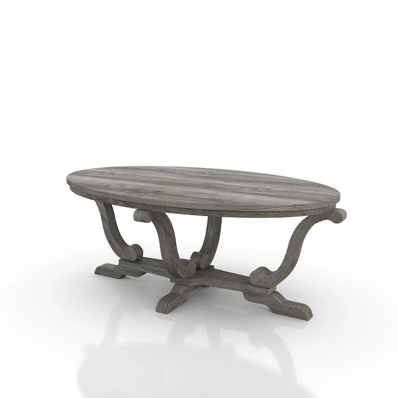 Denhour 48-Inch Vintage Grey Farmhouse Coffee Table - DH BASIC Collection 7