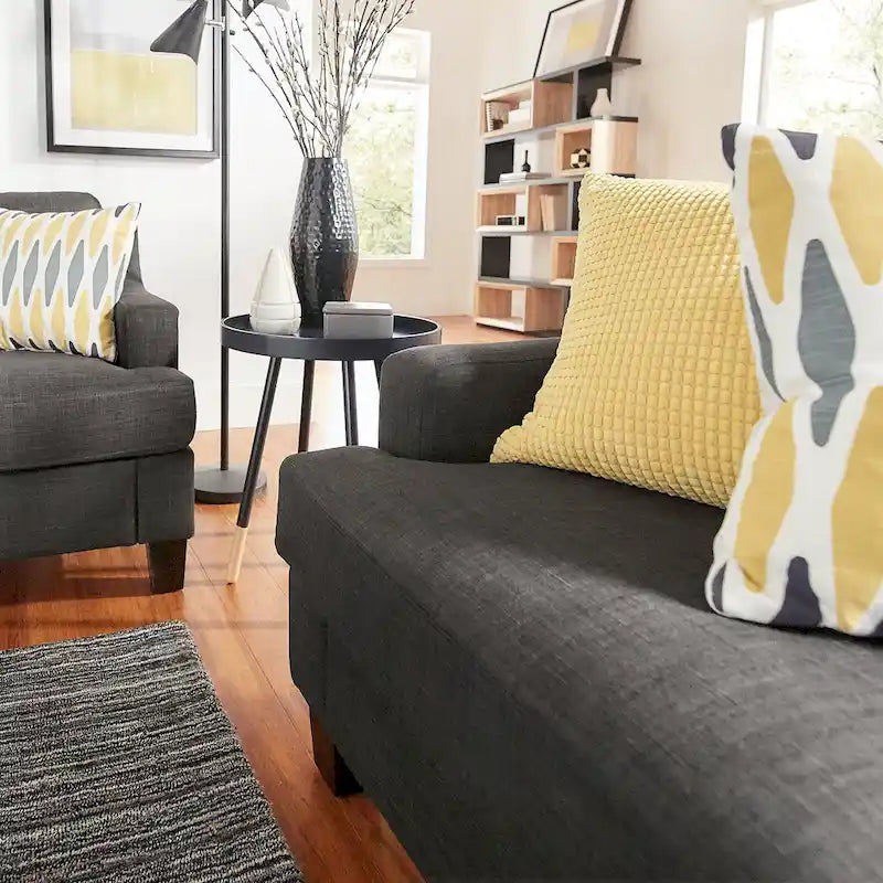 iNSPIRE Q Modern Elston Tufted Linen Track Sofa 3