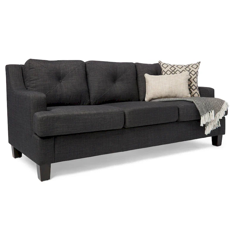 iNSPIRE Q Modern Elston Tufted Linen Track Sofa 7