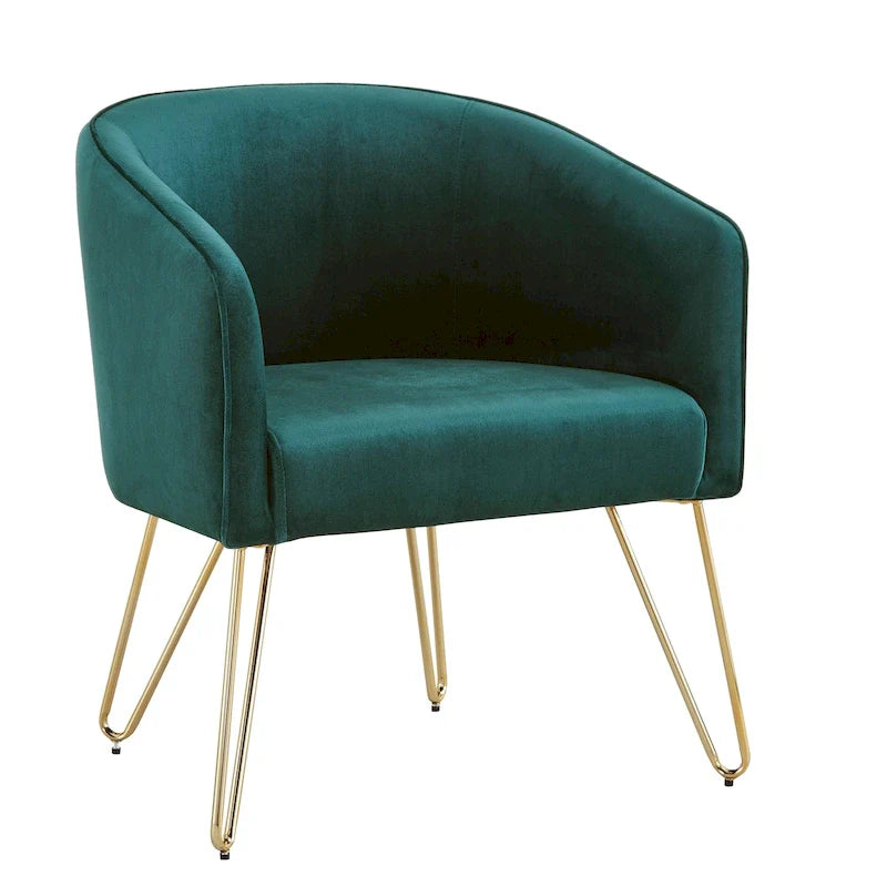 Bette Velvet Accent Chair with Gold Finish by iNSPIRE Q Bold 14