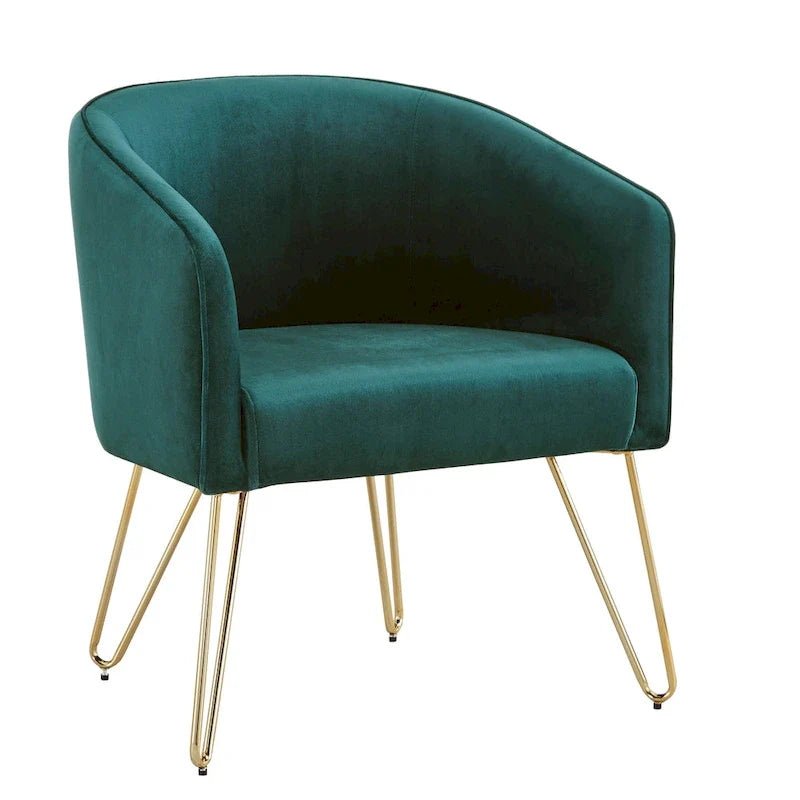 Bette Velvet Accent Chair with Gold Finish by iNSPIRE Q Bold 4