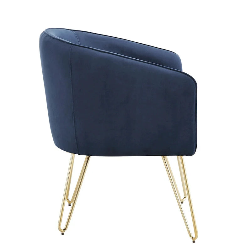 Bette Velvet Accent Chair with Gold Finish by iNSPIRE Q Bold 11