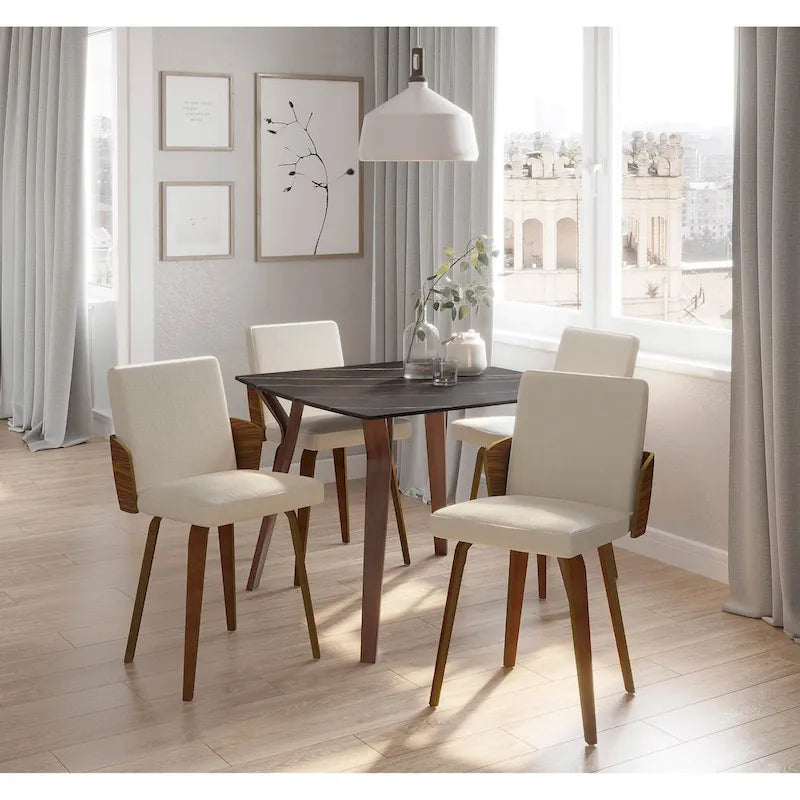 Carson Carrington Sala Dining Table Featuring a Textured Marble Top 5
