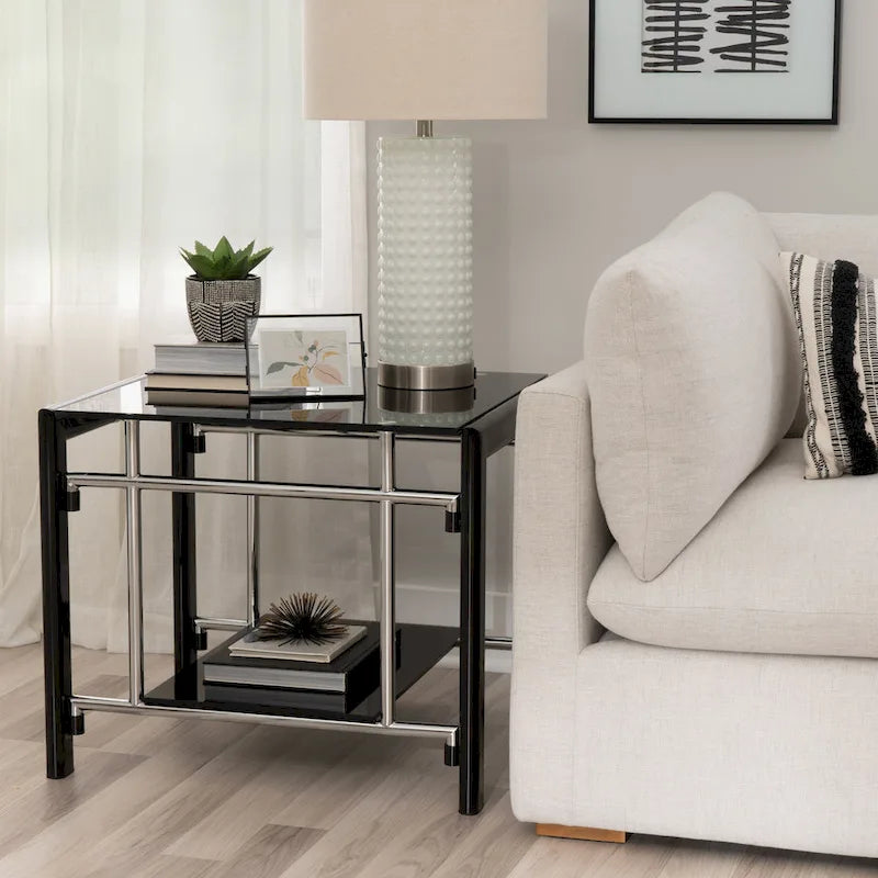 Jackie Black Accent Side Table 1