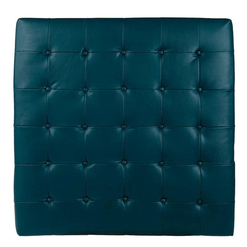 SEI Furniture Healy Tufted Ottoman in Faux Leather 7