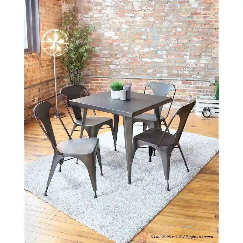 Carbon Loft Swan Industrial Square Metal Dining Table - Not Available 4