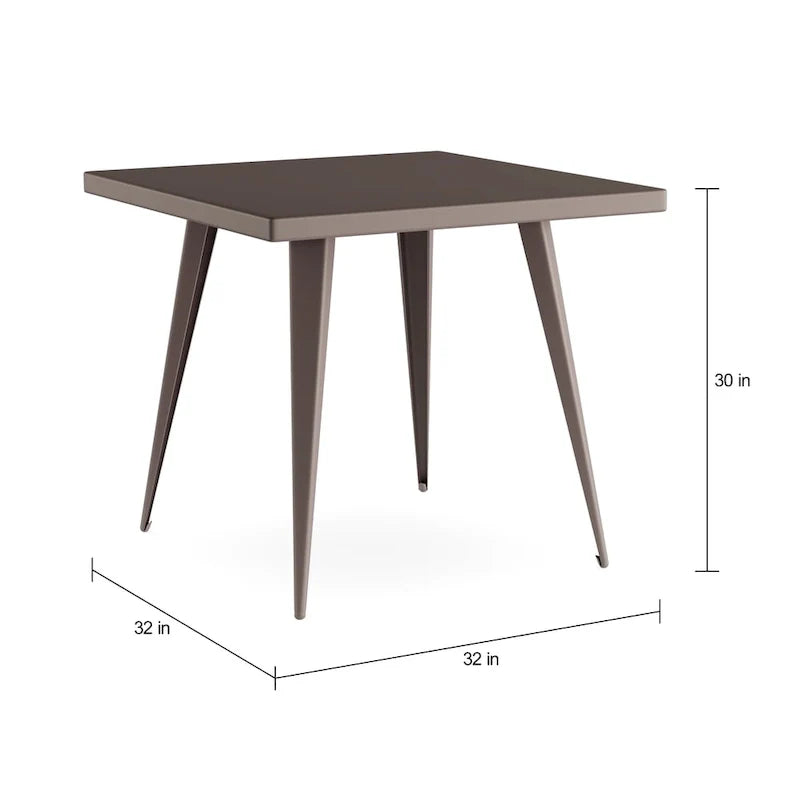 Carbon Loft Swan Industrial Square Metal Dining Table - Not Available 5
