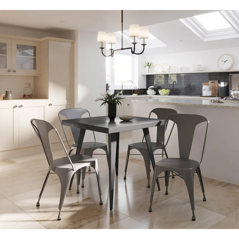 Carbon Loft Swan Industrial Square Metal Dining Table - Not Available 13