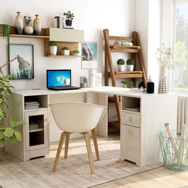 Furniture of America Barlon 59-Inch L-Shaped Computer Desk with USB Ports 22
