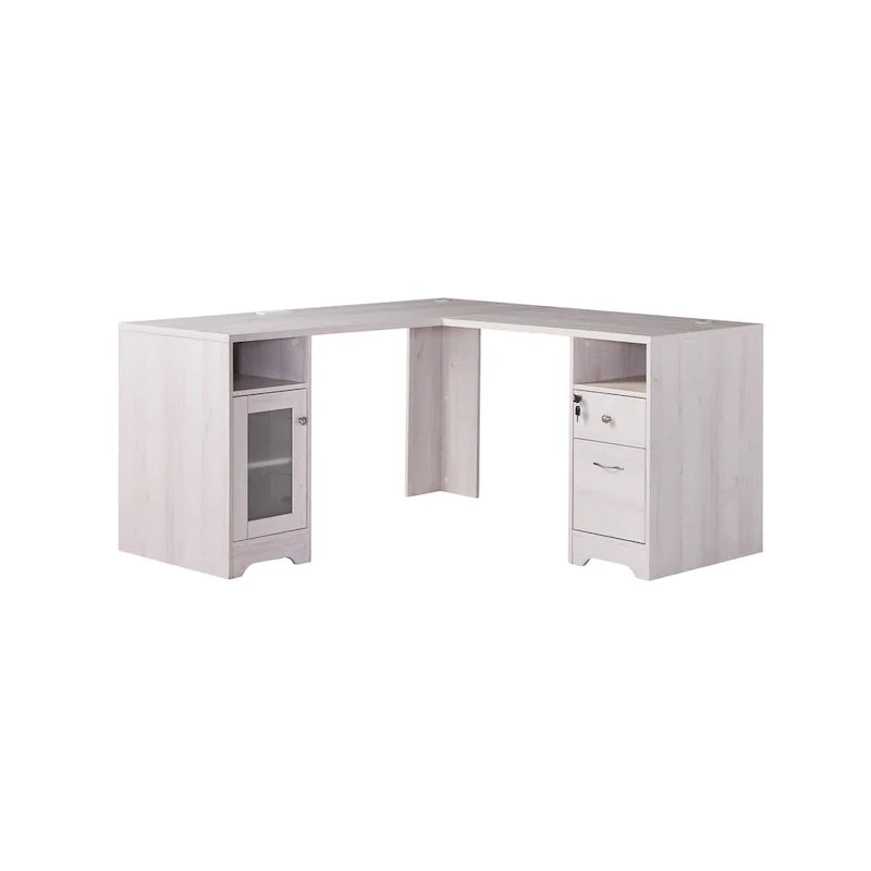Furniture of America Barlon 59-Inch L-Shaped Computer Desk with USB Ports 3