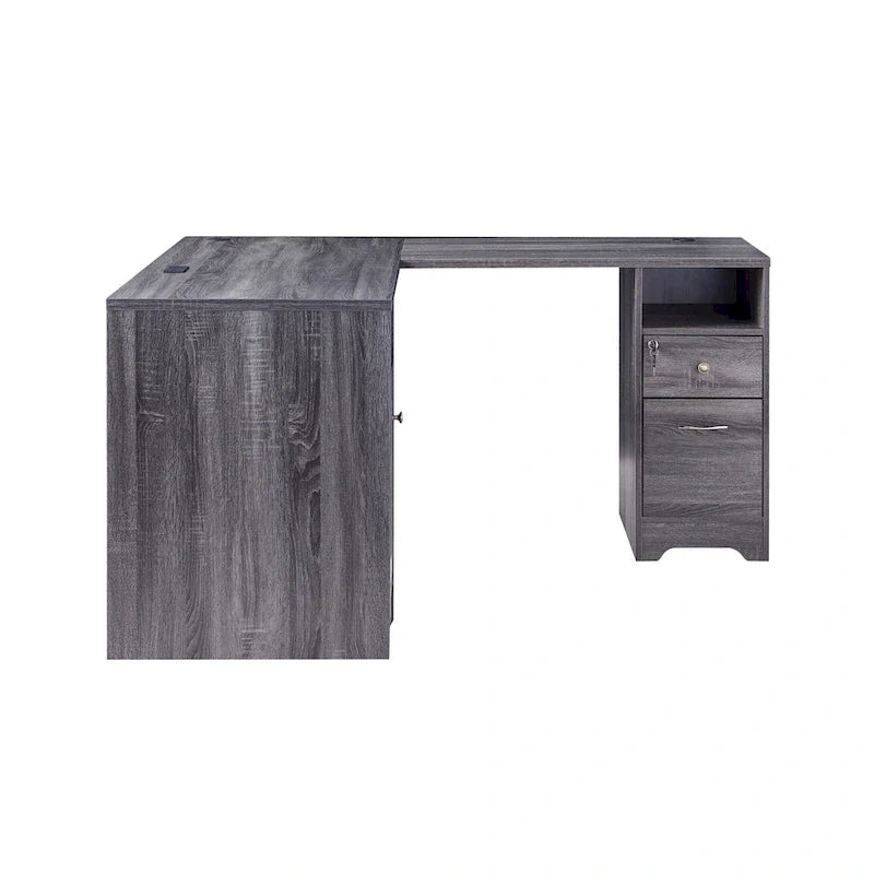 Furniture of America Barlon 59-Inch L-Shaped Computer Desk with USB Ports 11