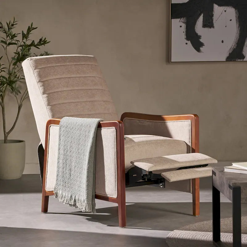 Anaura Channel-Stitched Pushback Recliner from Christopher Knight Home 32
