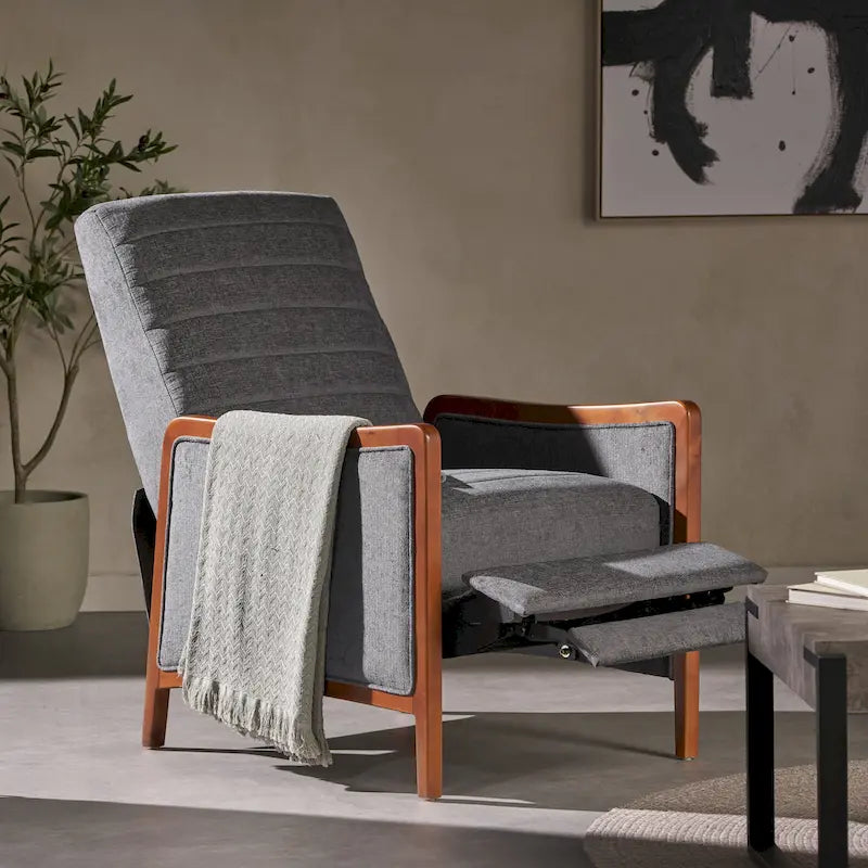 Anaura Channel-Stitched Pushback Recliner from Christopher Knight Home 33