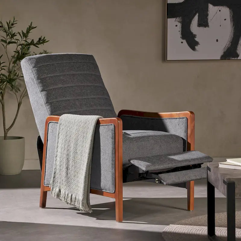 Anaura Channel-Stitched Pushback Recliner from Christopher Knight Home 1