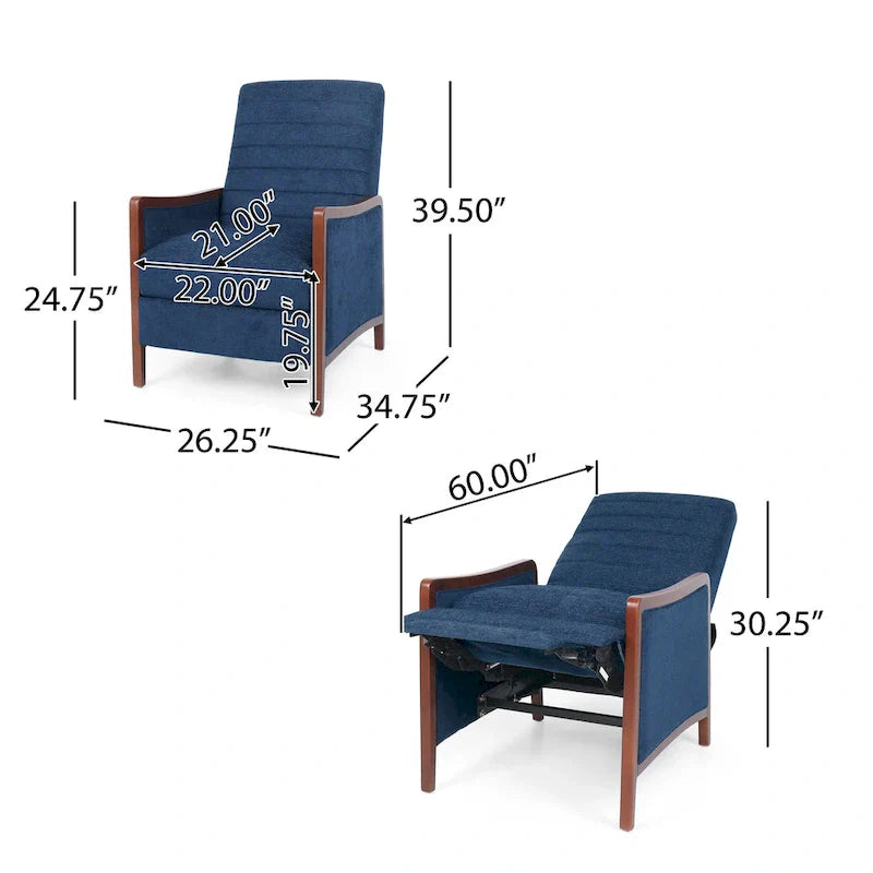 Anaura Channel-Stitched Pushback Recliner from Christopher Knight Home 23