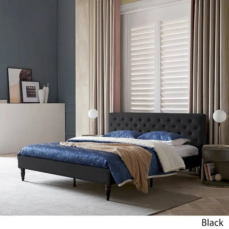 Christopher Knight Home Atterbury King Size Upholstered Bed Platform 2