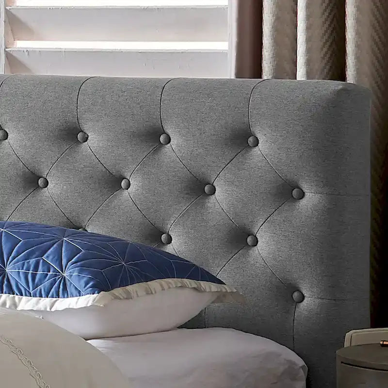 Christopher Knight Home Atterbury King Size Upholstered Bed Platform 9