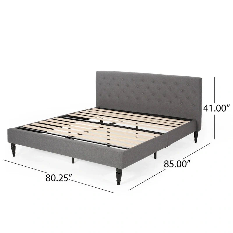 Christopher Knight Home Atterbury King Size Upholstered Bed Platform 14