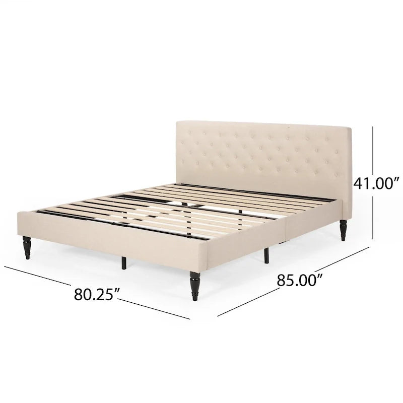 Christopher Knight Home Atterbury King Size Upholstered Bed Platform 20