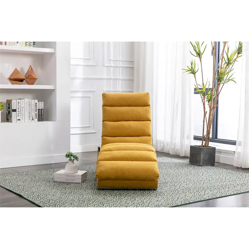 Linen Indoor Chaise Lounge Chair - Dimensions: 58.27" x 21.65" x 34.25" 5