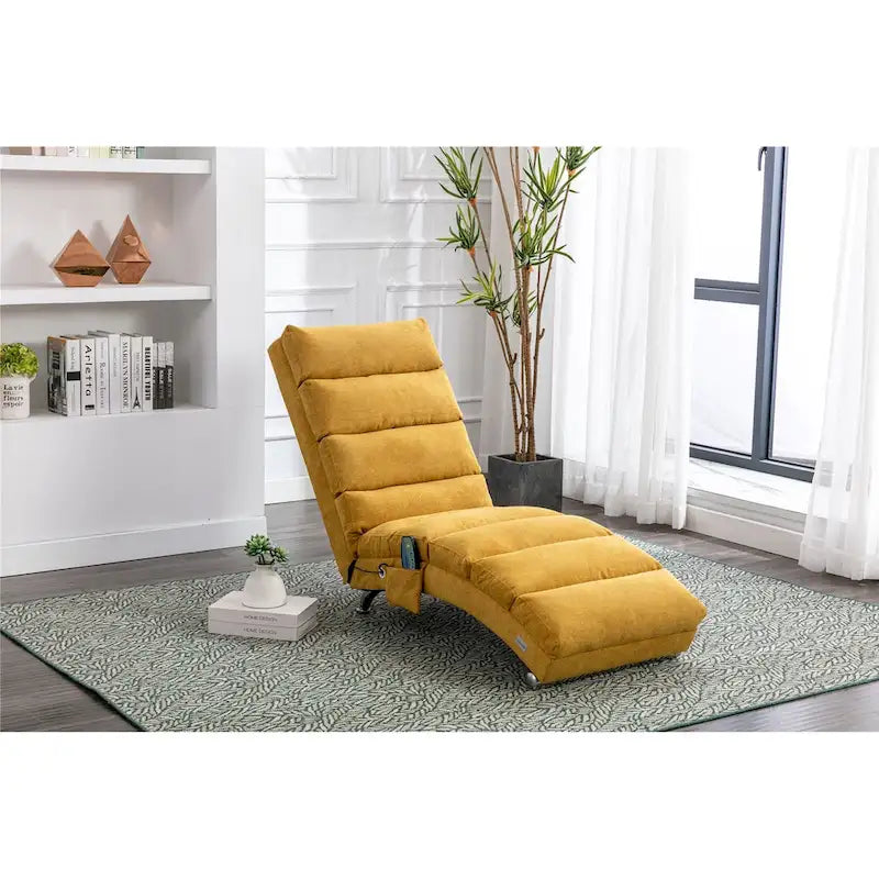 Linen Indoor Chaise Lounge Chair - Dimensions: 58.27" x 21.65" x 34.25" 7