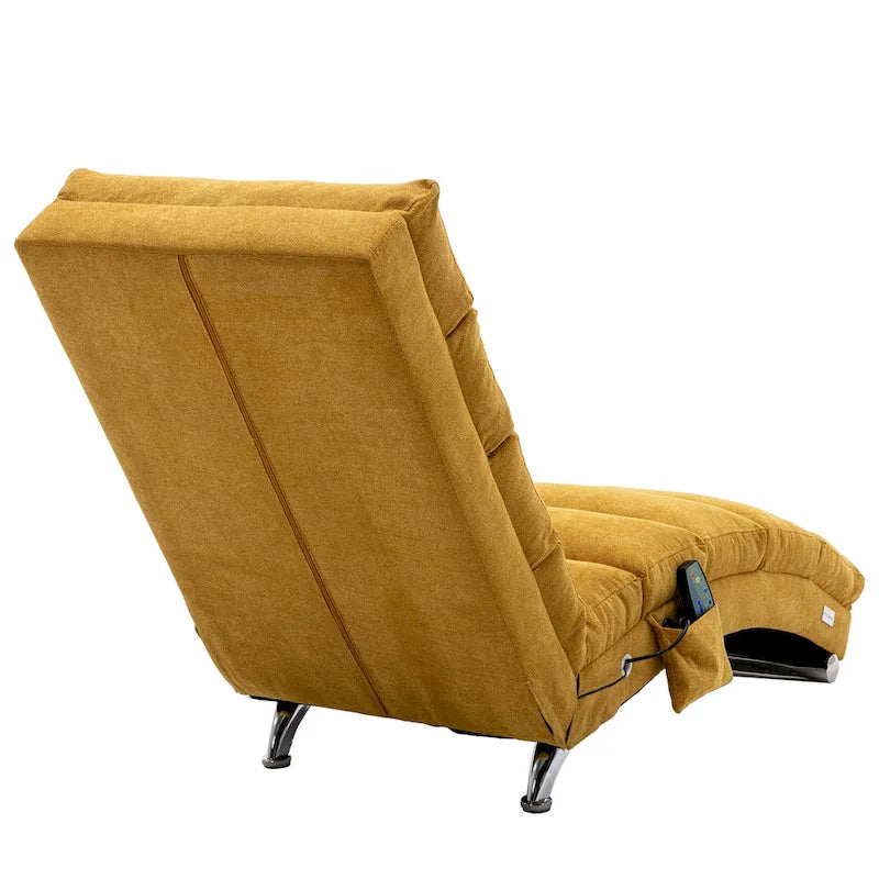 Linen Indoor Chaise Lounge Chair - Dimensions: 58.27" x 21.65" x 34.25" 9