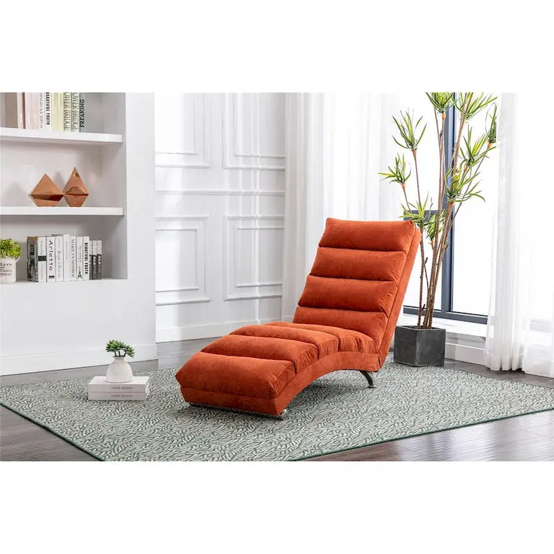Linen Indoor Chaise Lounge Chair - Dimensions: 58.27" x 21.65" x 34.25" 11