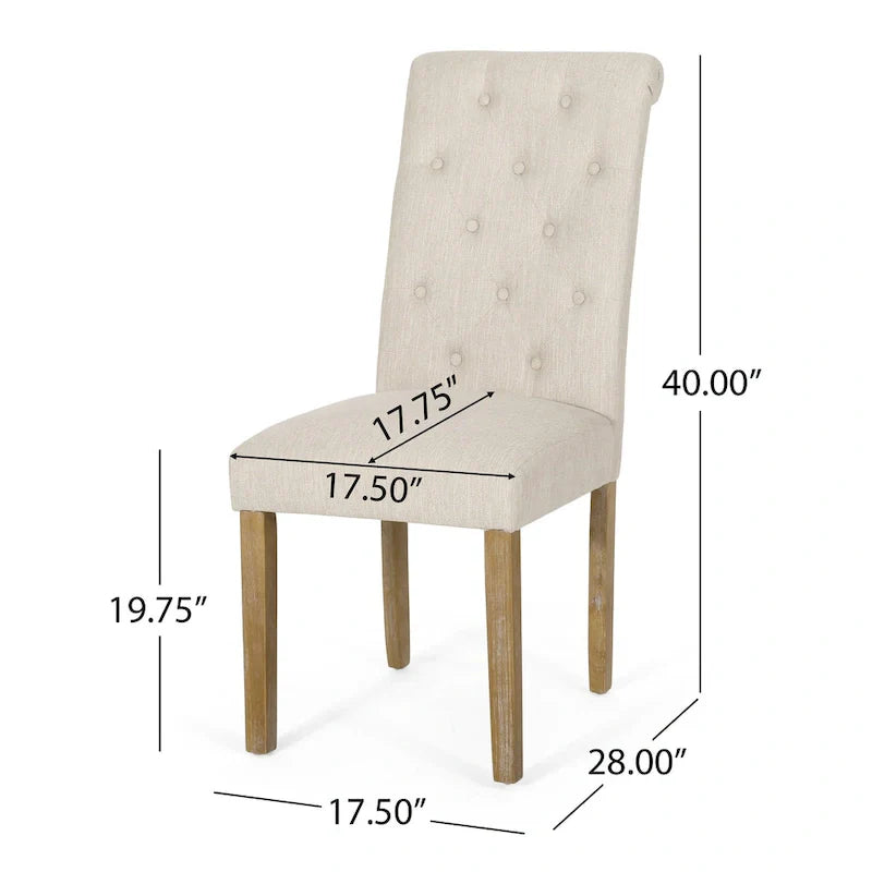 Set of 2 Aruda Upholstered Dining Chairs by Christopher Knight Home 3