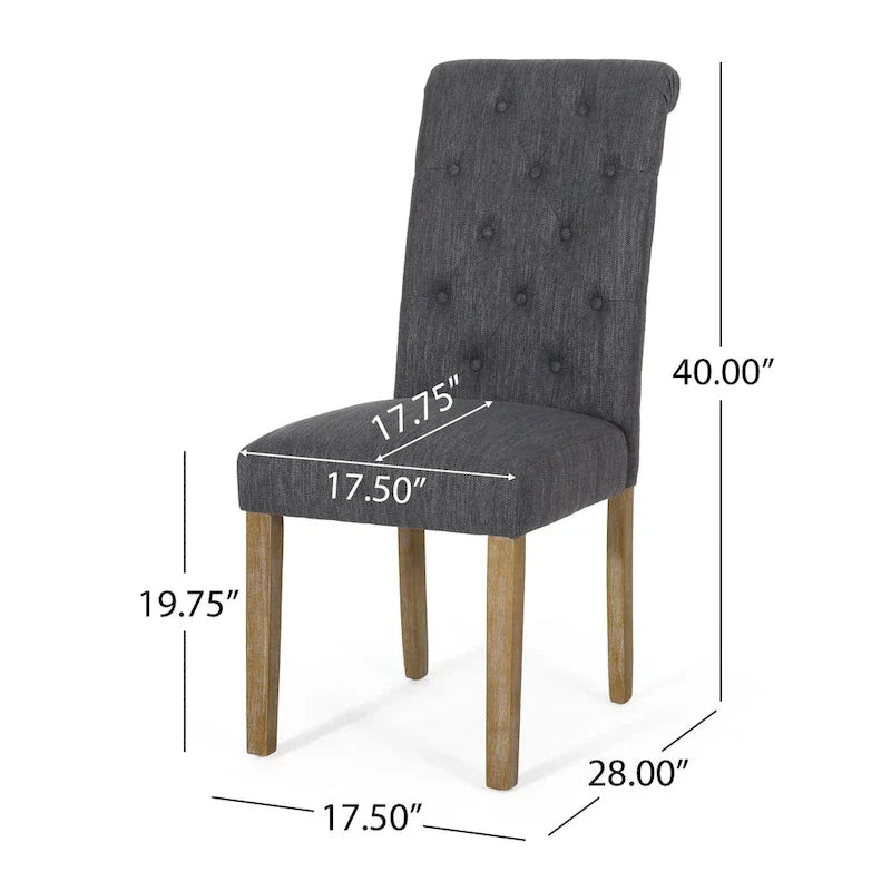 Set of 2 Aruda Upholstered Dining Chairs by Christopher Knight Home 12