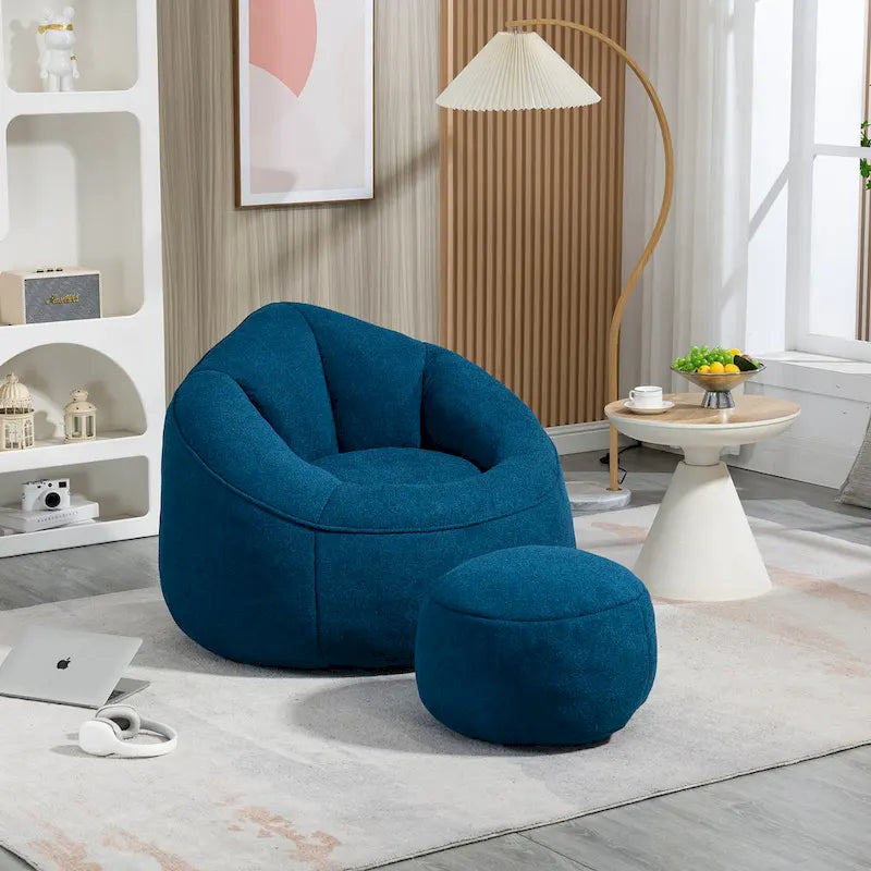 Bean Bag Lounge Chair with Matching Footrest 1