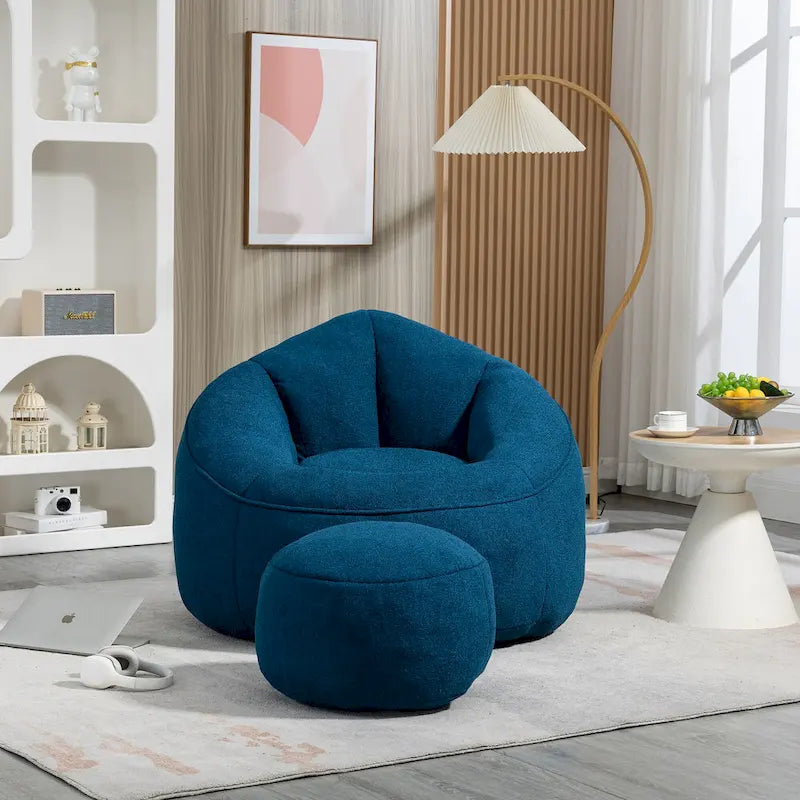 Bean Bag Lounge Chair with Matching Footrest 2