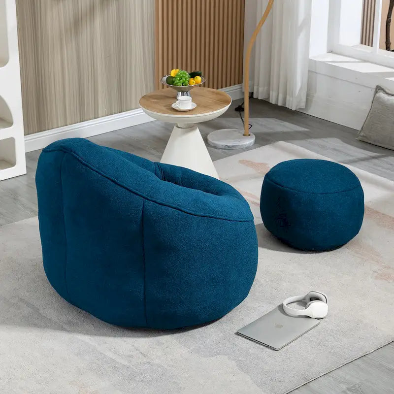 Bean Bag Lounge Chair with Matching Footrest 3