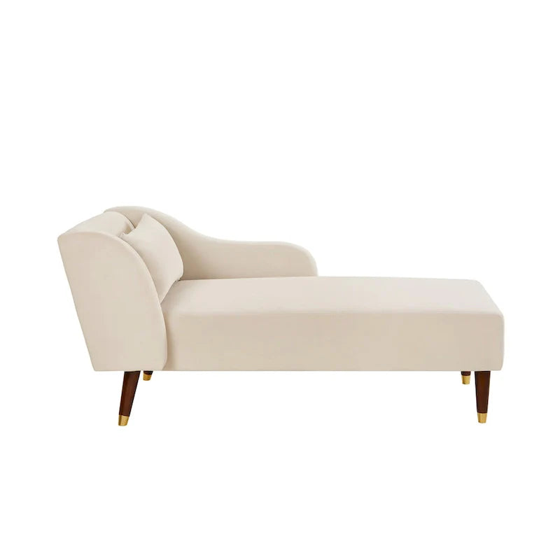 Contemporary Velvet Upholstered Chaise Lounge Chair - Dimensions: 29.5" x 55.9" x 28.7" 7