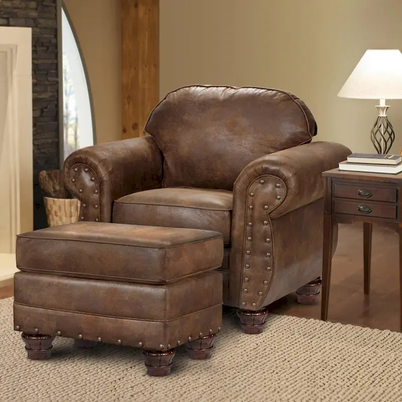 Sedona Arm Chair with Matching Ottoman - American Furniture Classics Model 9901-00-90 1