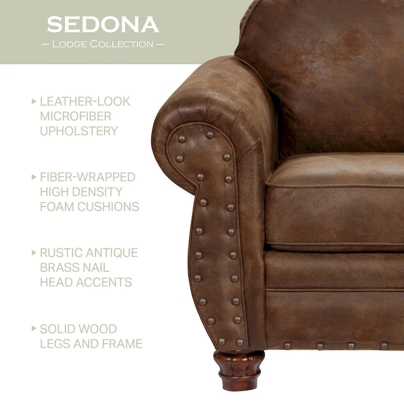 Sedona Arm Chair with Matching Ottoman - American Furniture Classics Model 9901-00-90 4