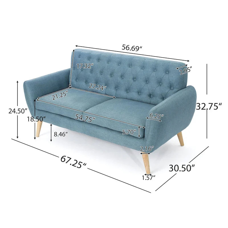 Christopher Knight Home Bernice Petite Sofa in Mid-Century Modern Style 20