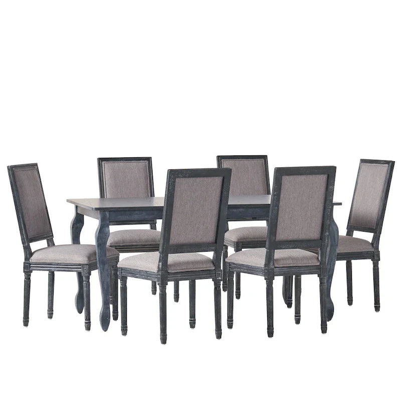 Christopher Knight Home Regan Upholstered 7-Piece Expandable Dining Set 6