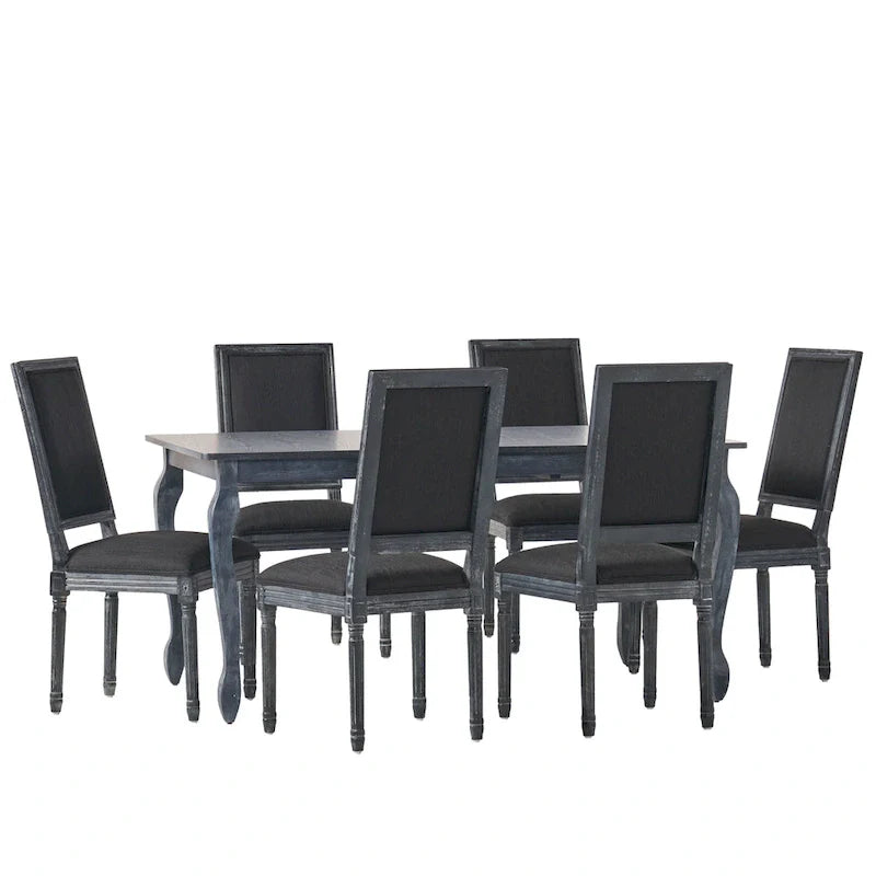 Christopher Knight Home Regan Upholstered 7-Piece Expandable Dining Set 22