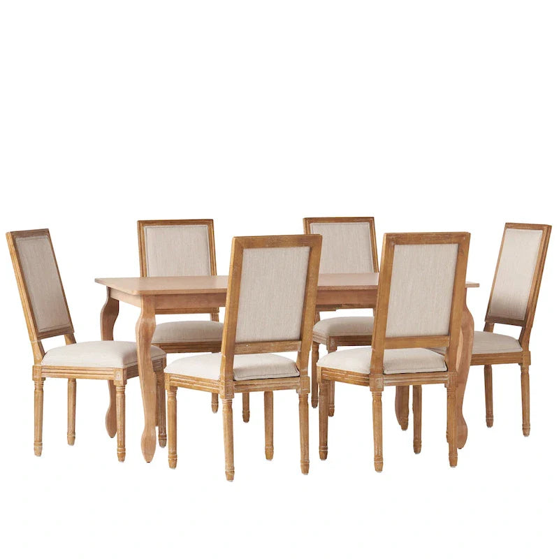 Christopher Knight Home Regan Upholstered 7-Piece Expandable Dining Set 31