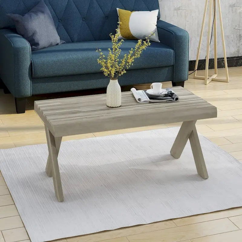Christopher Knight Home Esmeralda Acacia Wood Farmhouse Coffee Table 5