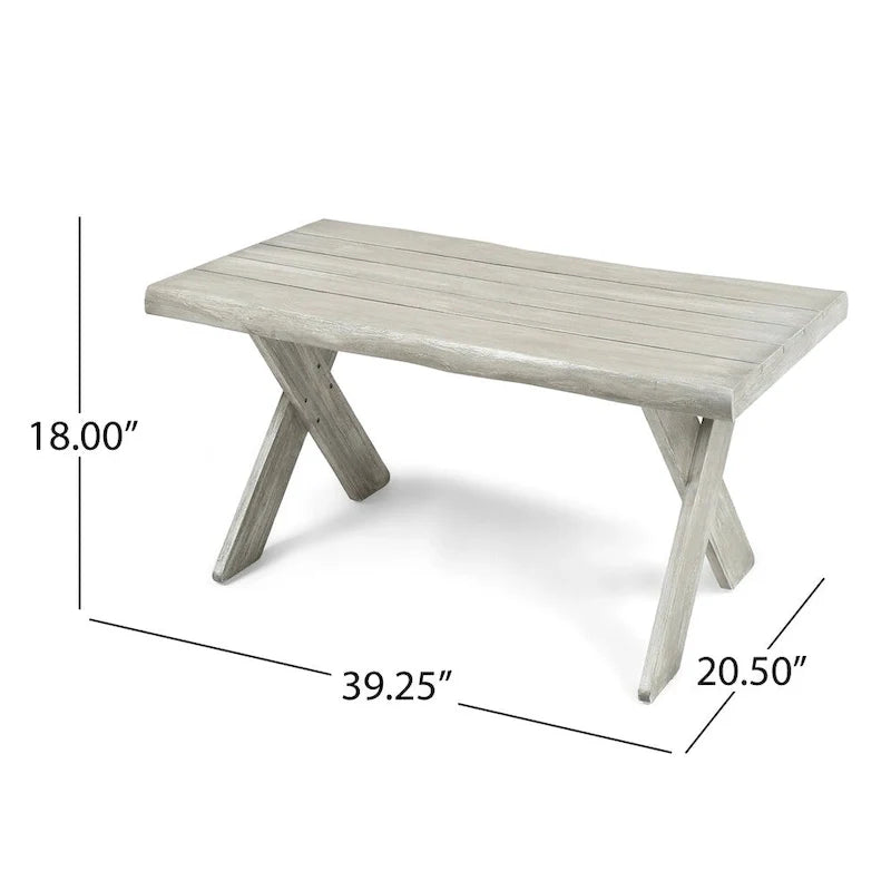 Christopher Knight Home Esmeralda Acacia Wood Farmhouse Coffee Table 9