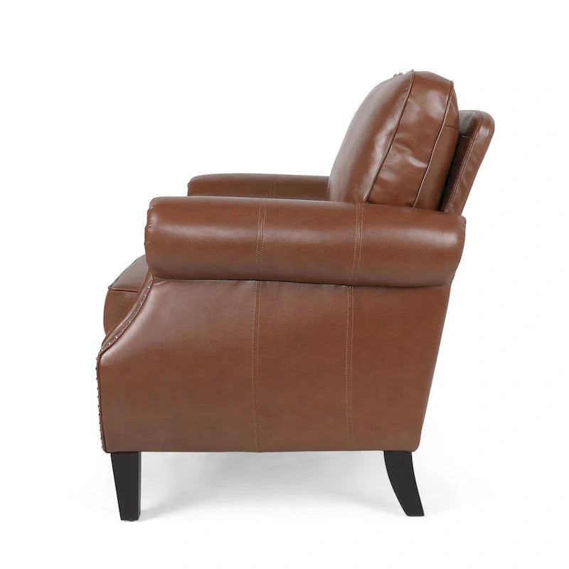Christopher Knight Home Dowd Faux Leather 3-Piece Club Chair and Sofa Set 12