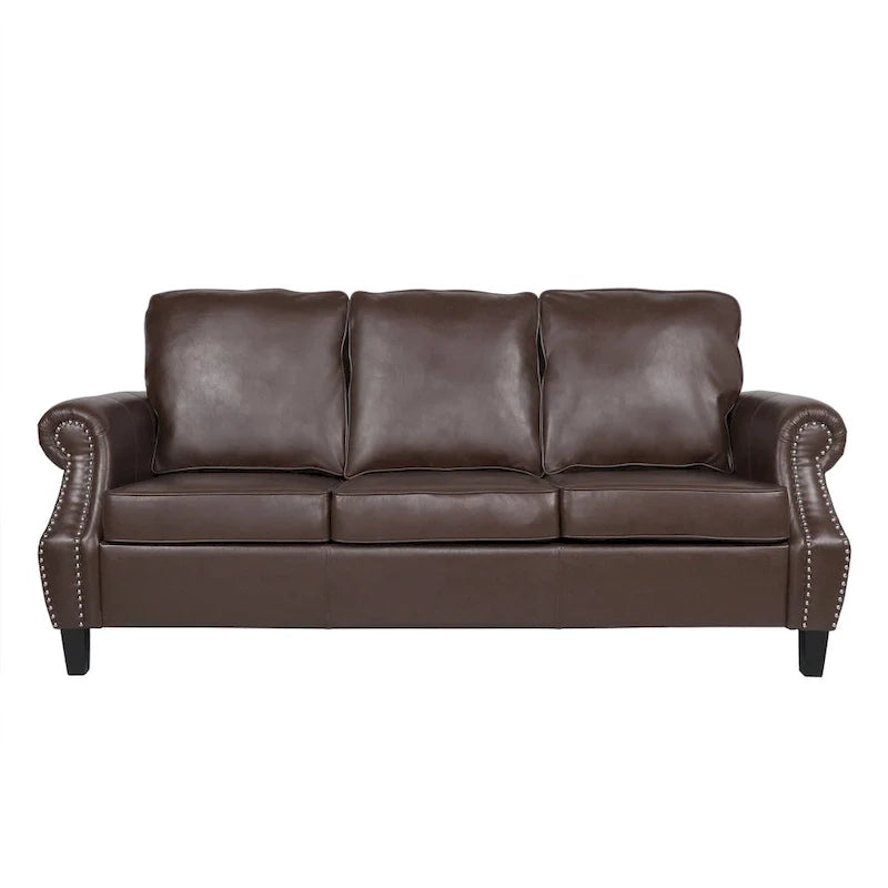 Christopher Knight Home Dowd Faux Leather 3-Piece Club Chair and Sofa Set 20