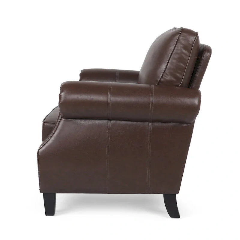 Christopher Knight Home Dowd Faux Leather 3-Piece Club Chair and Sofa Set 21