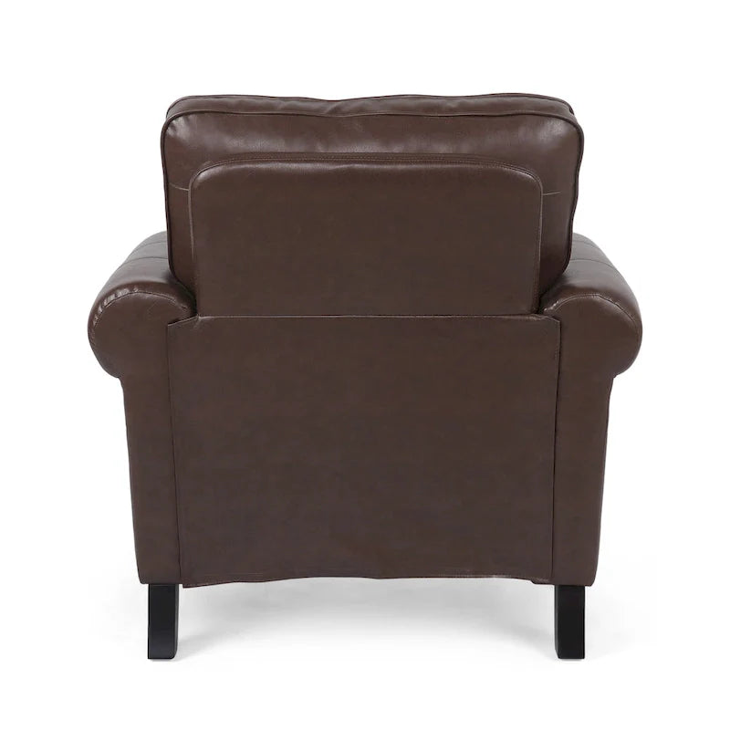 Christopher Knight Home Dowd Faux Leather 3-Piece Club Chair and Sofa Set 23