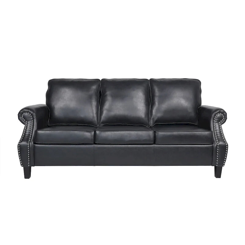 Christopher Knight Home Dowd Faux Leather 3-Piece Club Chair and Sofa Set 30