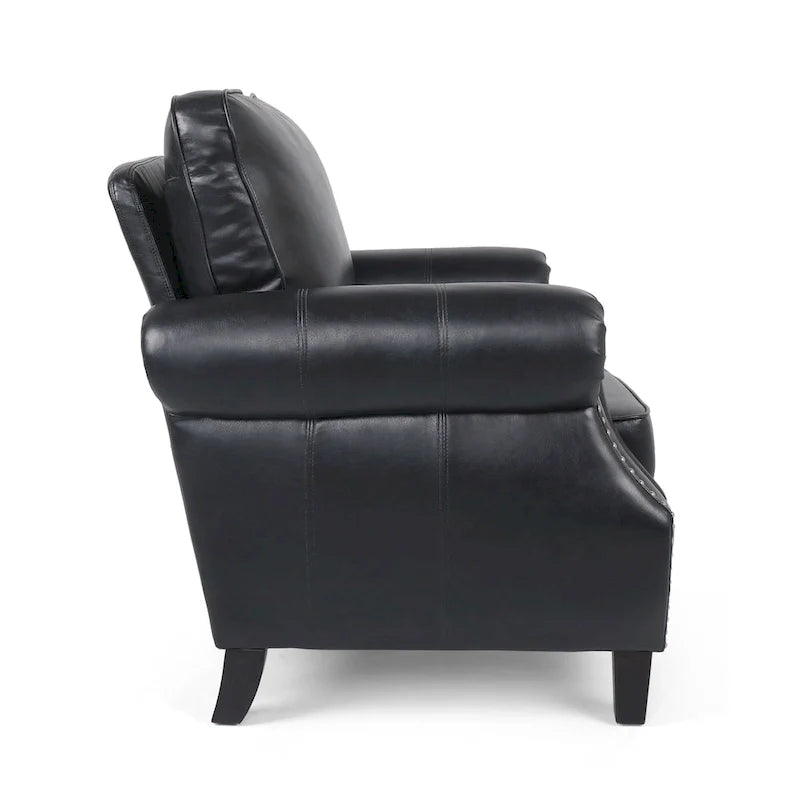 Christopher Knight Home Dowd Faux Leather 3-Piece Club Chair and Sofa Set 31