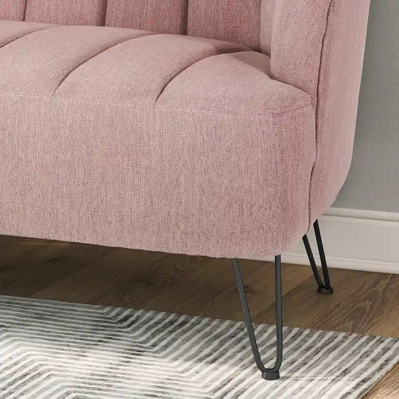 Christopher Knight Home Lupine Contemporary Fabric Loveseat with Hairpin Legs 5